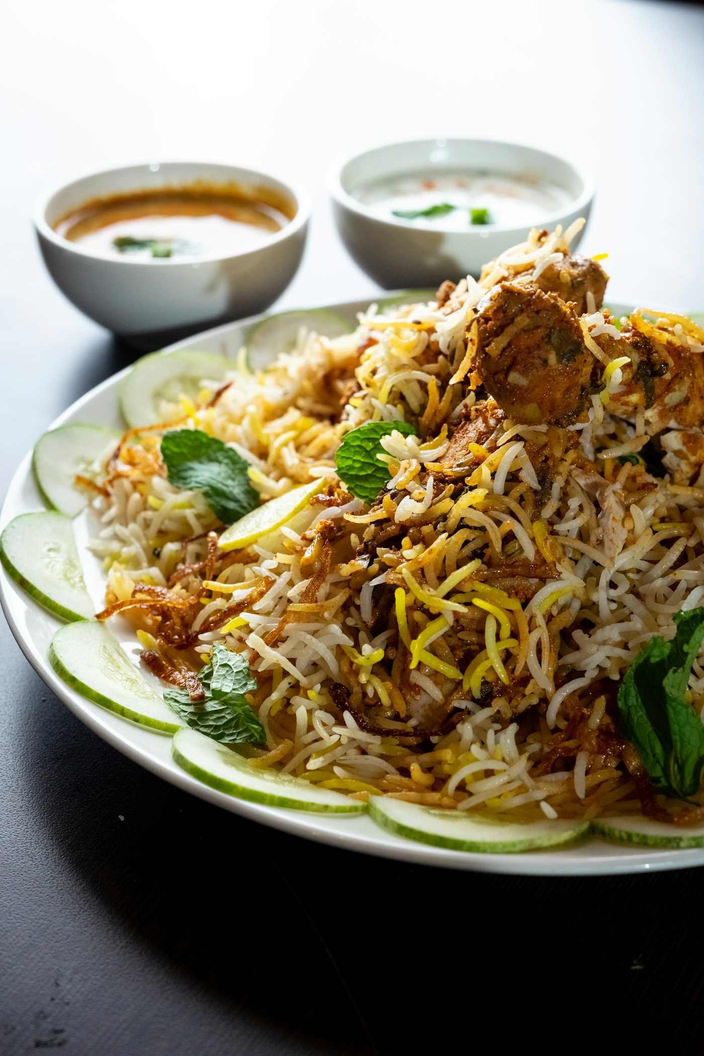 Chicken biryani with rice