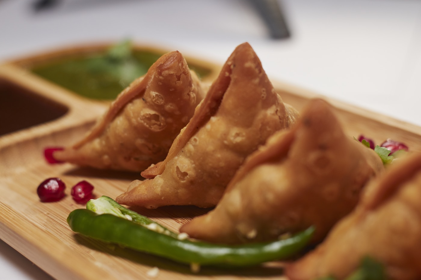 Fresh Indian starter served hot